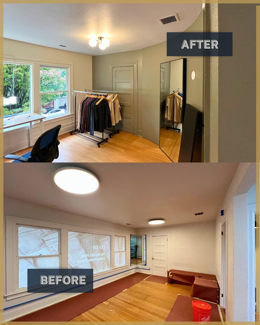 Interior upper level — painting and mirror installation — Stoneridge Projects Salem Oregon